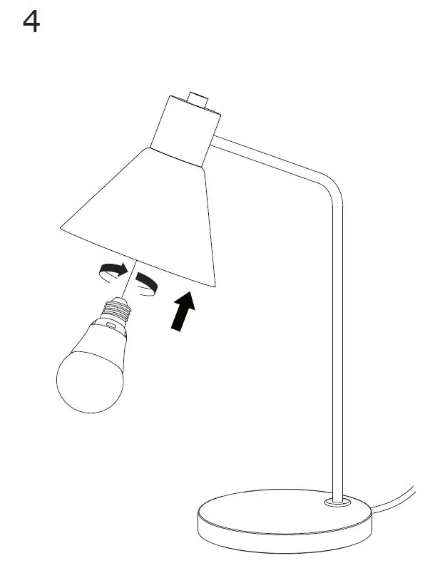 IKEA 005.260.45 FLUGBO Table Lamp with LED Bulb-6