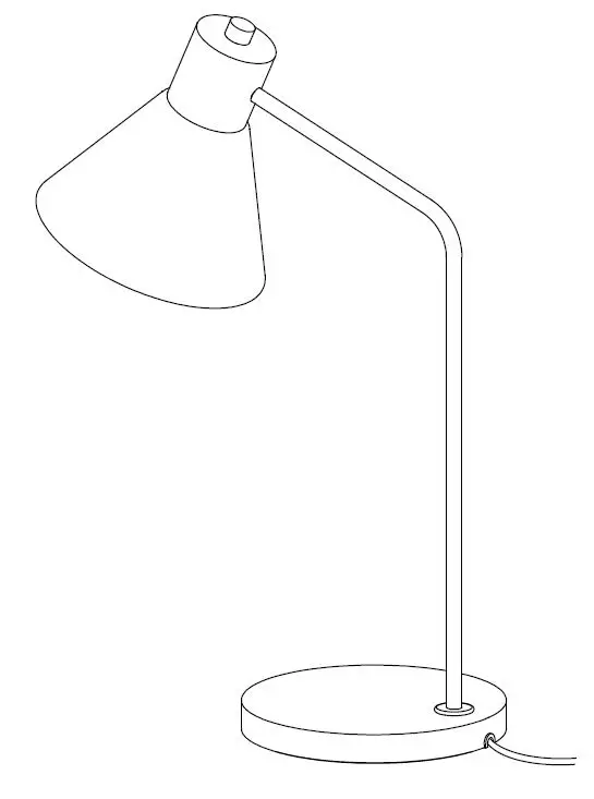 IKEA 005.260.45 FLUGBO Table Lamp with LED Bulb