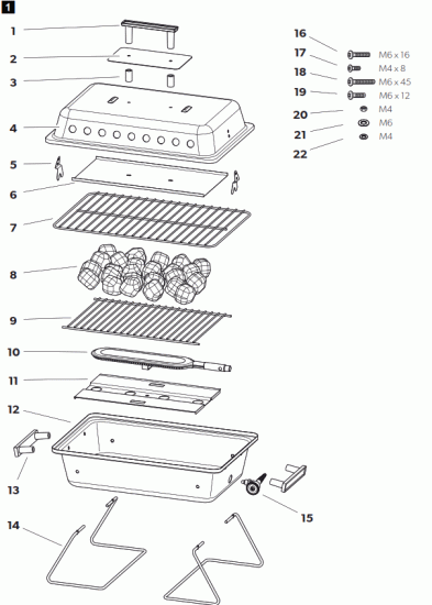 Kampa 5060145406421 BRUCE Portable Gas Barbecue - Gas Barbecue