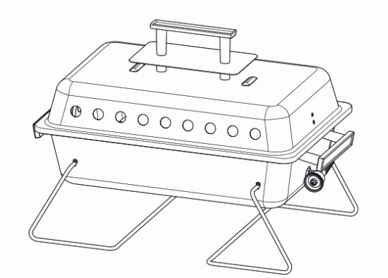 Kampa 5060145406421 BRUCE Portable Gas Barbecue - Gas Barbecue