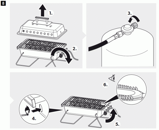 Kampa 5060145406421 BRUCE Portable Gas Barbecue - Gas Barbecue 8