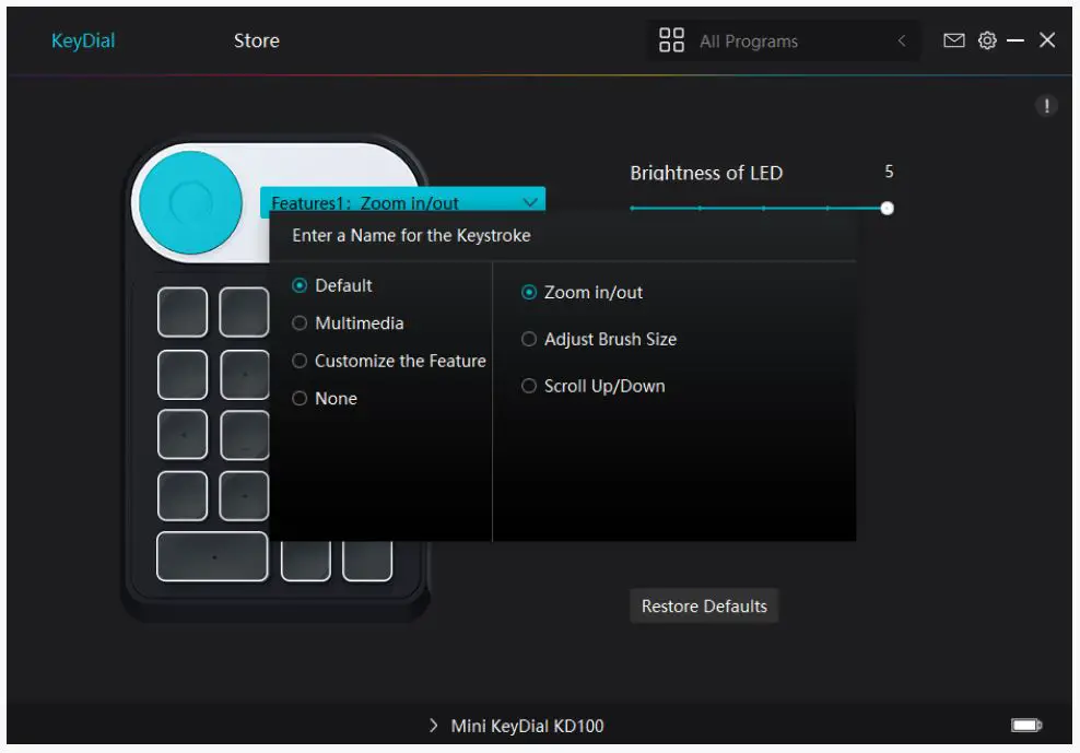 HUION KD100 Mini Keydial Shortcut Remote Controller figure 21