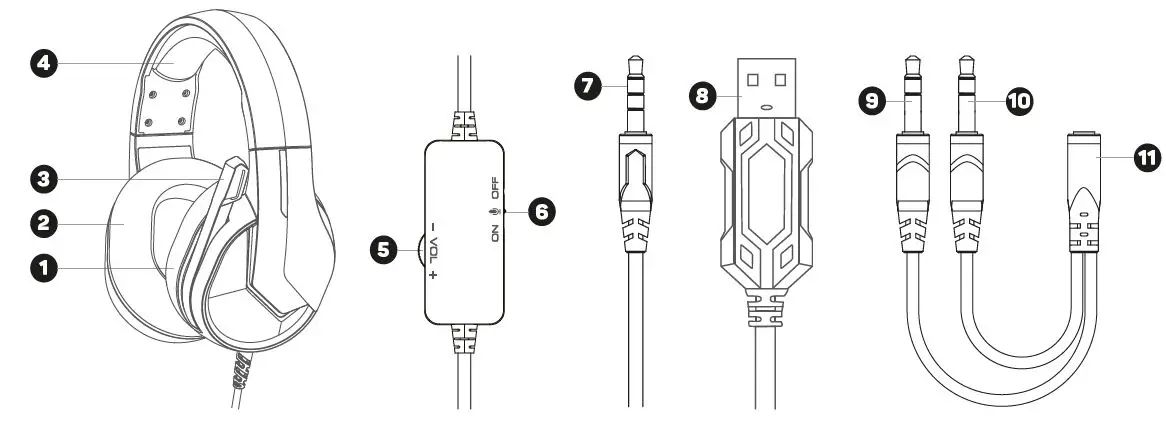 connect IT CHP-3595-WH Gaming Headphones with Microphone 1