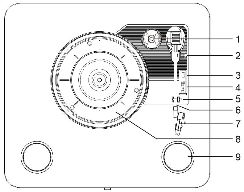 DENVER VPL-210 Vintage Vinyl Full Size Turntable Fig1