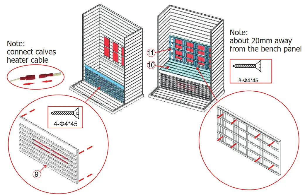 sentlotec 1 030 315 PHÖNIX L Large Infrared Cabin - ASSEMBLE INSTRUCTIONS 2