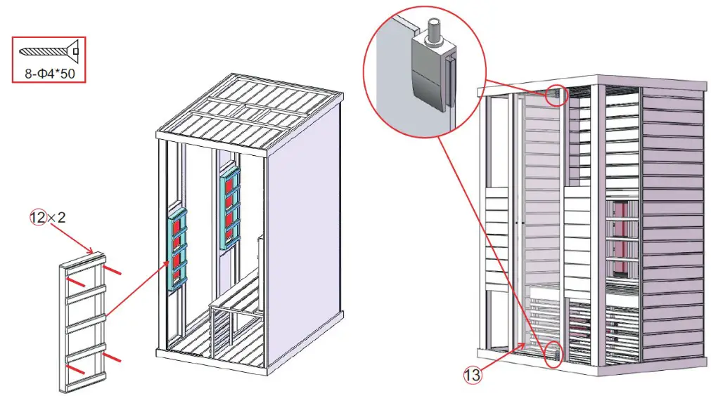 sentlotec 1 030 315 PHÖNIX L Large Infrared Cabin - ASSEMBLE INSTRUCTIONS 4