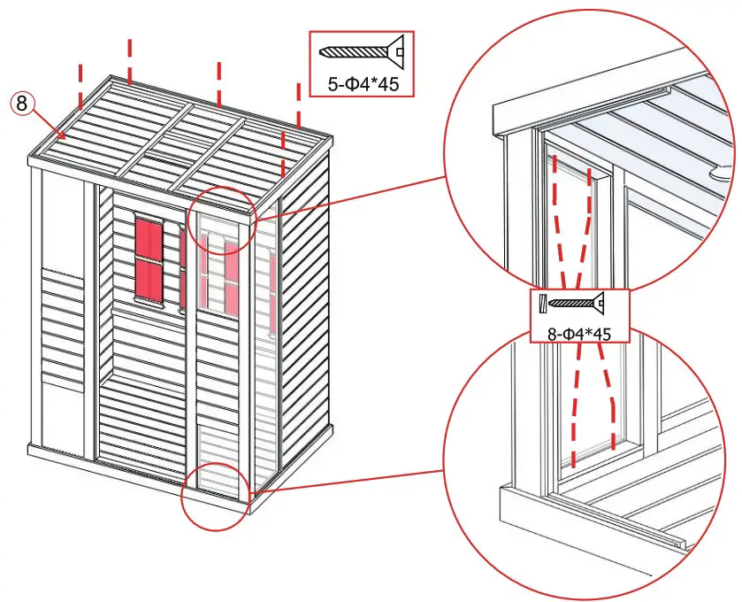 sentlotec 1 030 315 PHÖNIX L Large Infrared Cabin - ASSEMBLE INSTRUCTIONS 5