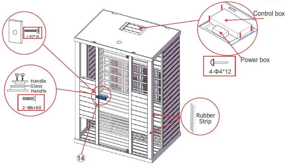 sentlotec 1 030 315 PHÖNIX L Large Infrared Cabin - ASSEMBLE INSTRUCTIONS 6
