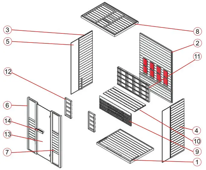 sentlotec 1 030 315 PHÖNIX L Large Infrared Cabin - PARTS LIST