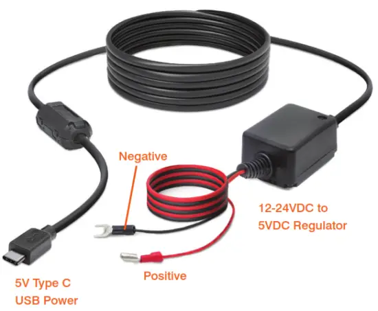 ROAD ANGEL RA7300C USB Type C Hardwiring Kit - fig