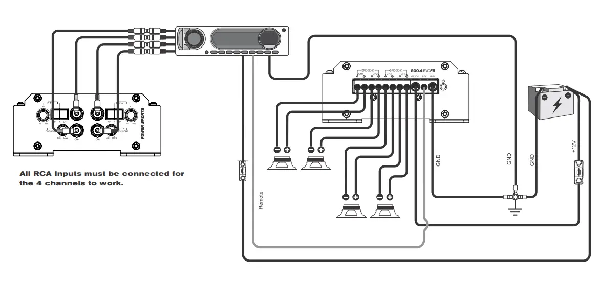SoundDigital EVOPS 800.4 4 Channel Amplifier Sms Car Audio fig 13