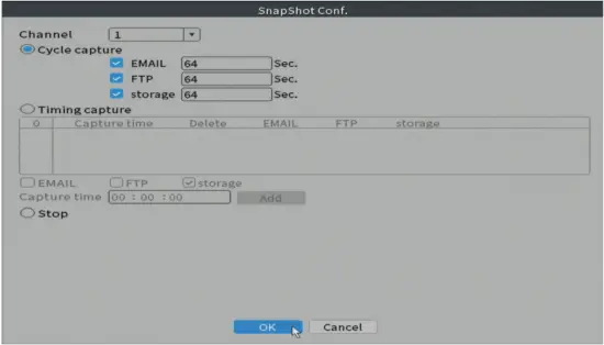 PNI IP716 Video Surveillance Recorder 12 Snapshot Config