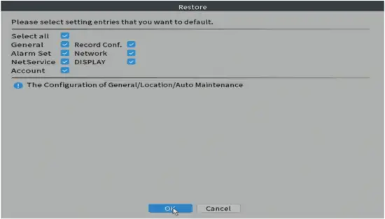 PNI IP716 Video Surveillance Recorder 23 Restore