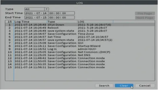 PNI IP716 Video Surveillance Recorder 29 Log