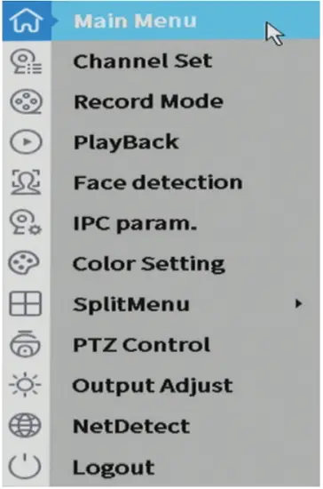 PNI IP716 Video Surveillance Recorder 31 Other menu options