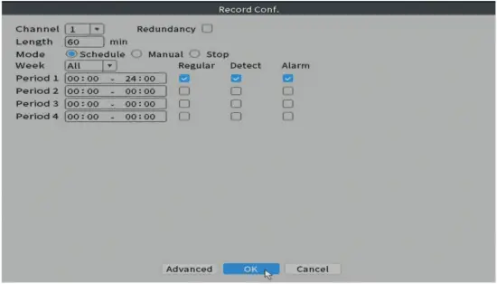 PNI IP716 Video Surveillance Recorder 5 Record Conf.