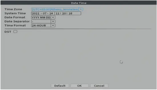 PNI IP716 Video Surveillance Recorder 7 Date time