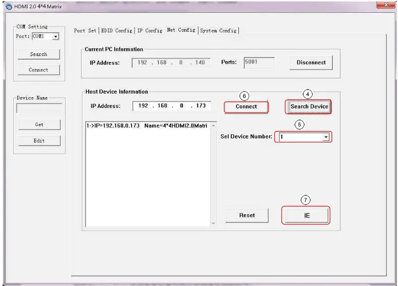 WolfPack 4x4 HDMI2 0 Matrix Support 4K@60hz YUV444 18Gbps HDR - Software control 6