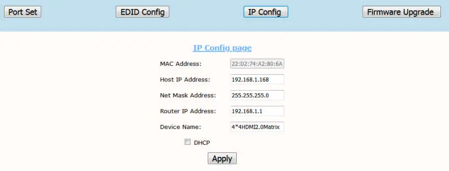 WolfPack 4x4 HDMI2 0 Matrix Support 4K@60hz YUV444 18Gbps HDR - Web Control 5