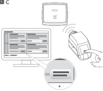 homematic 2163229 IP Wireless Thermostatic Radiator Valve - parts 5c