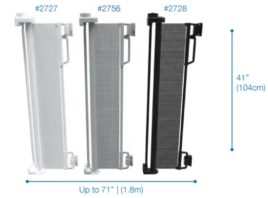 Perma 2727 71 Inch Wide By 41 Inch Tall Retractable Baby Gate