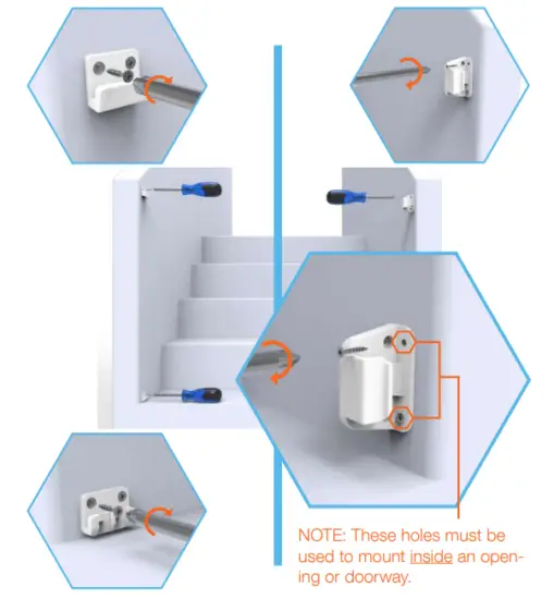 Perma 2727 71 Inch Wide By 41 Inch Tall Retractable Baby Gate - OPENING OR DOORWAY 3