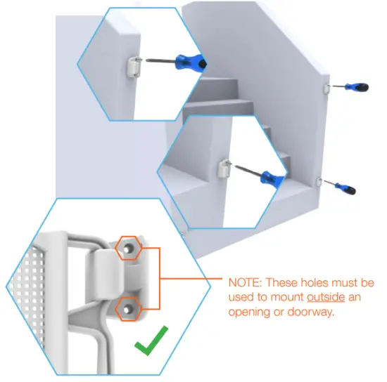 Perma 2727 71 Inch Wide By 41 Inch Tall Retractable Baby Gate - OPENING OR DOORWAY