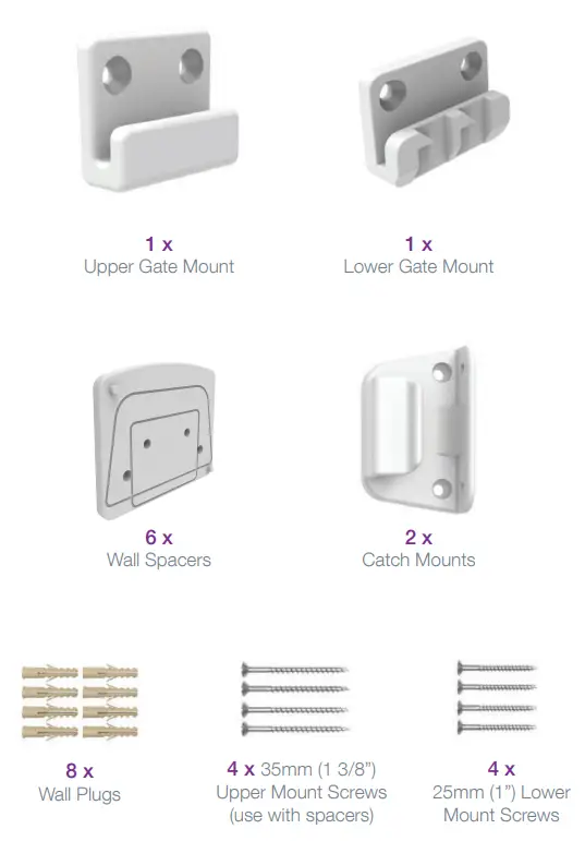 Perma 2727 71 Inch Wide By 41 Inch Tall Retractable Baby Gate - PARTS 1