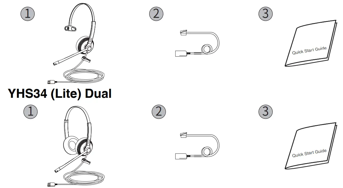 Yealink YHS34 Mono Wired Headset - fig