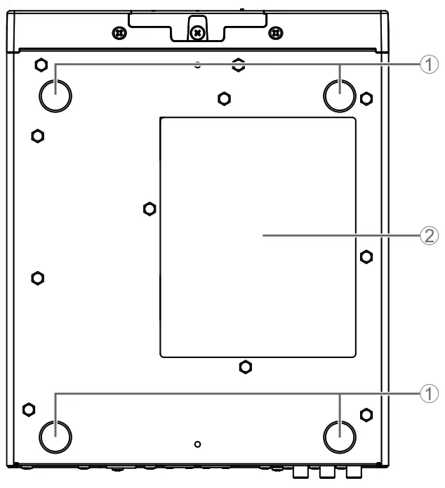 YAMAHA RM CR Signal Processing System - Bottom panel