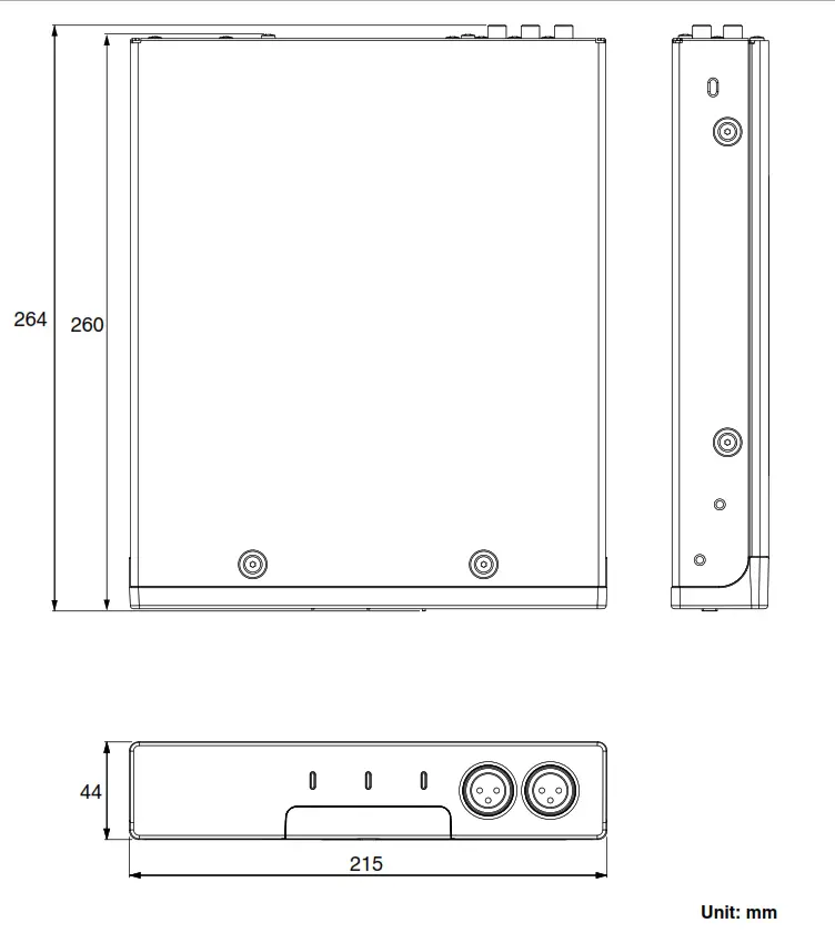 YAMAHA RM CR Signal Processing System - Dimensional diagram