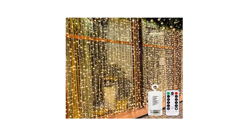 Echosari Dmo-300 200 Led Curtain Lights 9.8ft X 9.8ft Commercial Waterfall Curtain Lights User Guide
