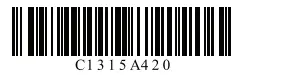 Panasonic RG-C1315A Ventilating Fan - bar code