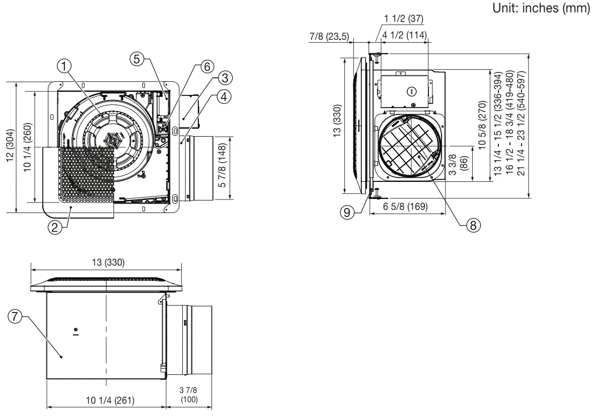 Panasonic RG-C1315A Ventilating Fan - fig7