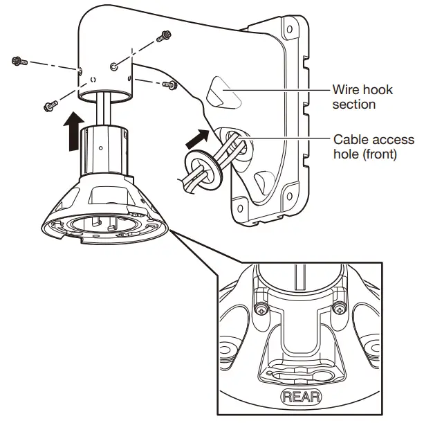 Pansonic Wall Mount Bracket - wire hook section