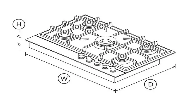 FISHER PAYKEL CG305DLPX1_N LPG Gas on Steel fig 1