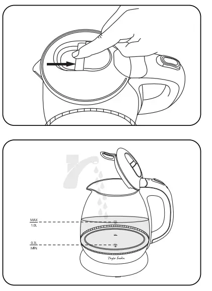 Taylor Swoden 300104 IAZ Electric Glass Water Kettle FIG 3