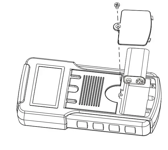 UNI-T UT315A Vibration Tester User Manual - Put the 9V battery into the battery compartment