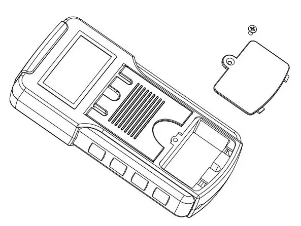 UNI-T UT315A Vibration Tester User Manual - Unscrew and remove the battery cover