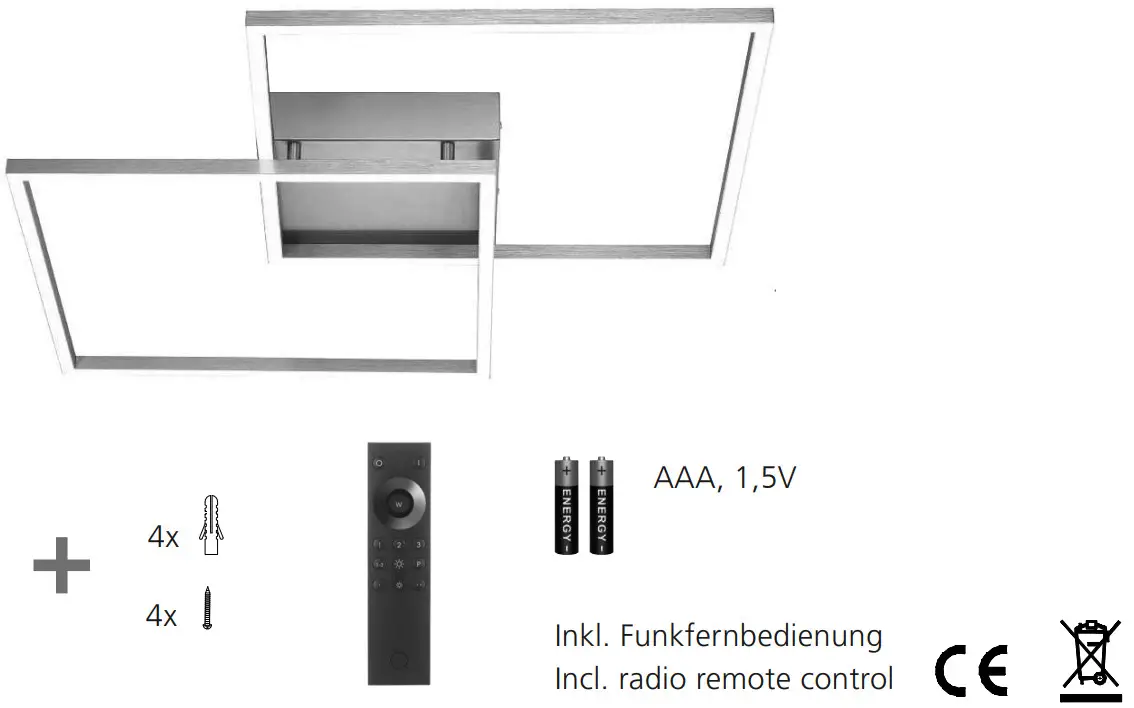Paul Neuhaus 6429 55 Inigo LED Ceiling Light - Fig 1