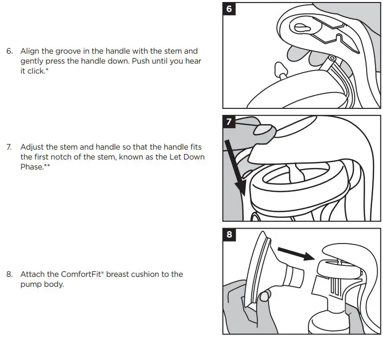Lansinoh 50520 Manual Breast Pump Instruction Manual - HOW TO ASSEMBLE YOUR LANSINOH® MANUAL BREAST PUMP