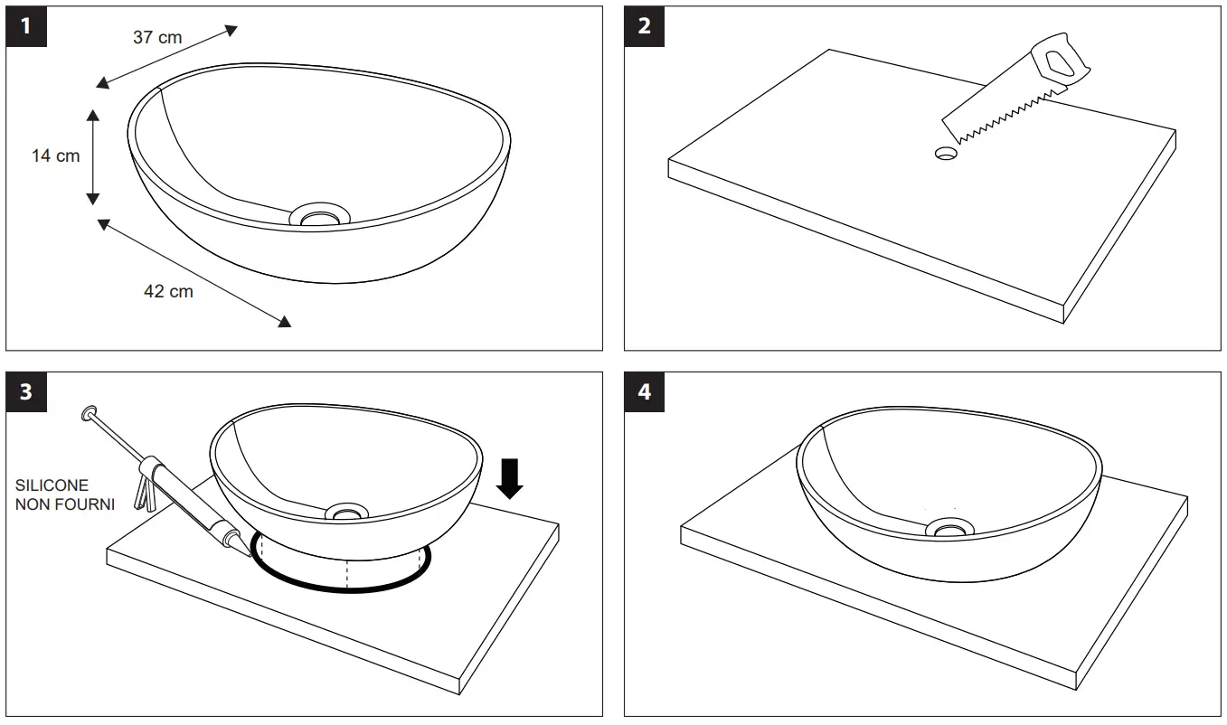homesight TCM 811 Round Countertop Washbasin