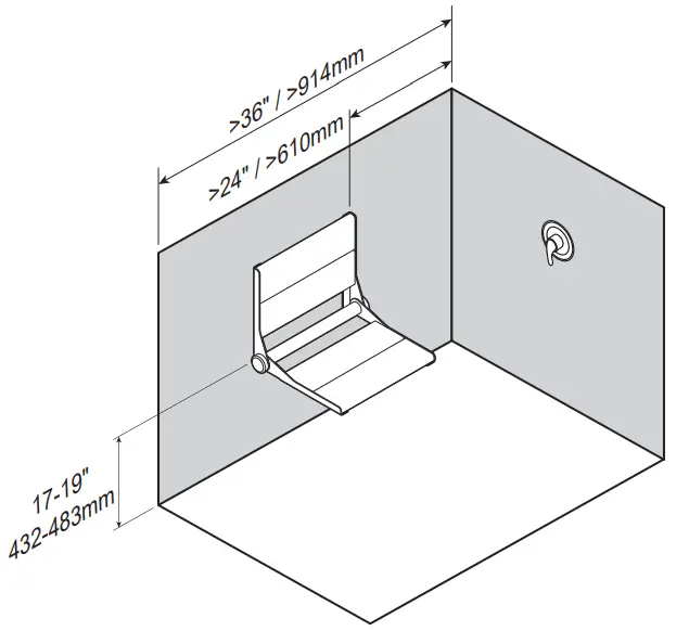INVISIA INV-WSFD-18 Serena-Seat Pro Folding Bamboo Shower Seat-FIG9