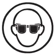 Wear safety glasses icon
