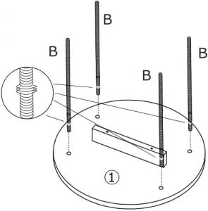 Tables 43029976 ARCHER SIDE TABLE Assembly Step 2