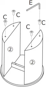 Tables 43029976 ARCHER SIDE TABLE Assembly Step 4