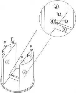 Tables 43029976 ARCHER SIDE TABLE Assembly Step 5