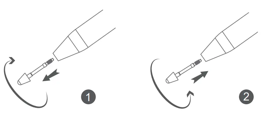 BTP-131 Precision Pen 3  Replacing the tip