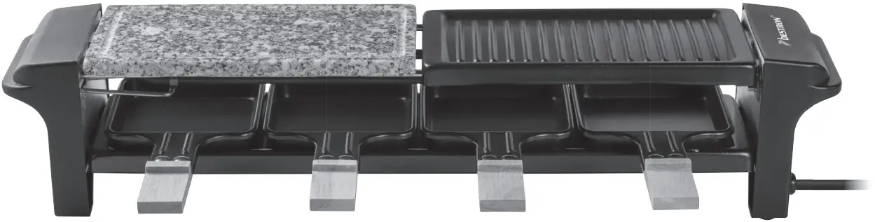 bESTRON ARG200BW Raclette with Natural Grill Stone