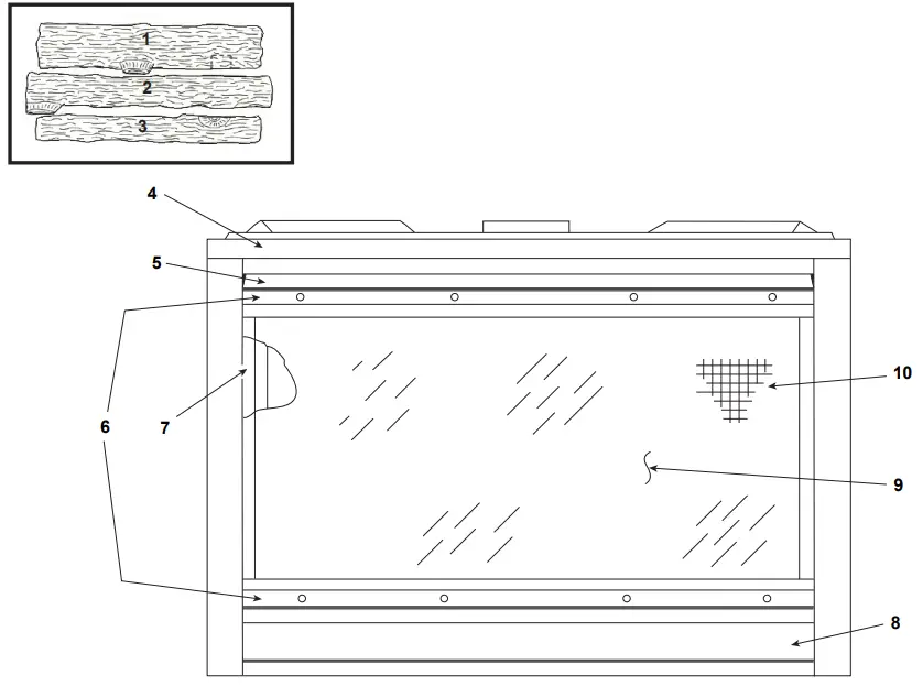 heatilator GC100 DV Gas Fireplace fig 1